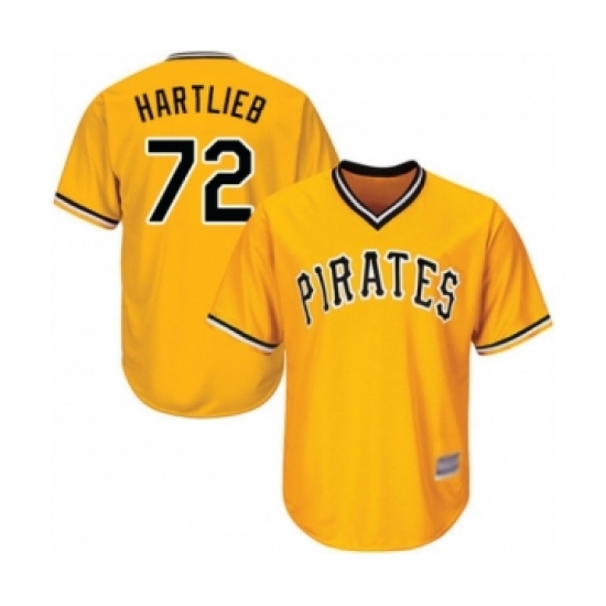 Youth Pittsburgh Pirates 22 Geoff Hartlieb Authentic Gold Alternate Cool Base Baseball Player Jersey