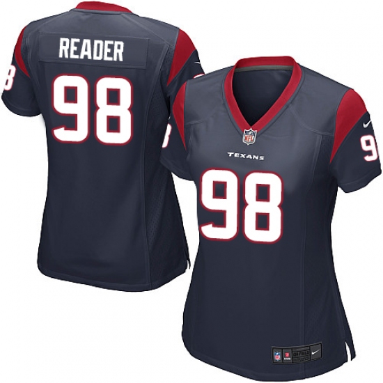 Women's Nike Houston Texans 98 D.J. Reader Game Navy Blue Team Color NFL Jersey