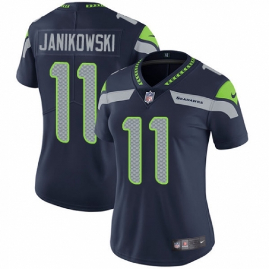 Women's Nike Seattle Seahawks 11 Sebastian Janikowski Navy Blue Team Color Vapor Untouchable Limited Player NFL Jersey