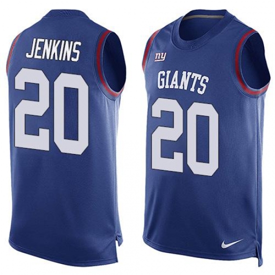 Men's Nike New York Giants 20 Janoris Jenkins Limited Royal Blue Player Name & Number Tank Top NFL Jersey