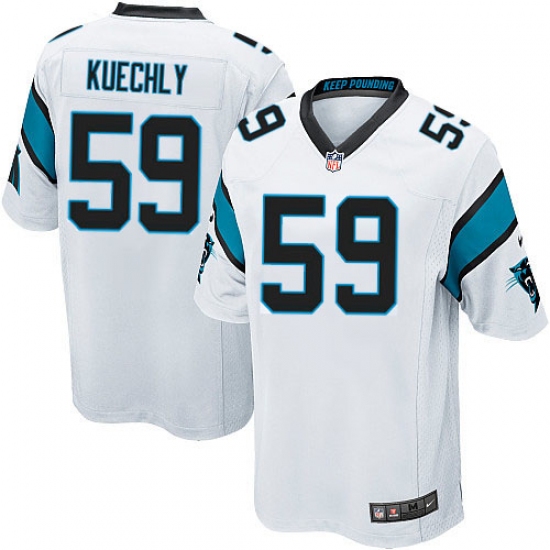 Men's Nike Carolina Panthers 59 Luke Kuechly Game White NFL Jersey