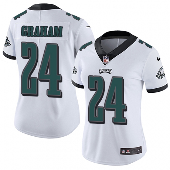 Women's Nike Philadelphia Eagles 24 Corey Graham White Vapor Untouchable Limited Player NFL Jersey