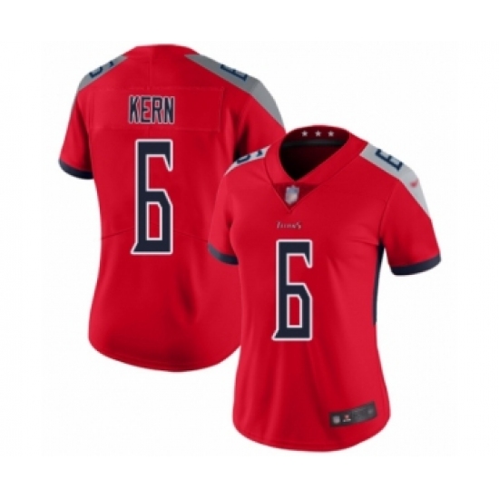 Women's Tennessee Titans 6 Brett Kern Limited Red Inverted Legend Football Jersey