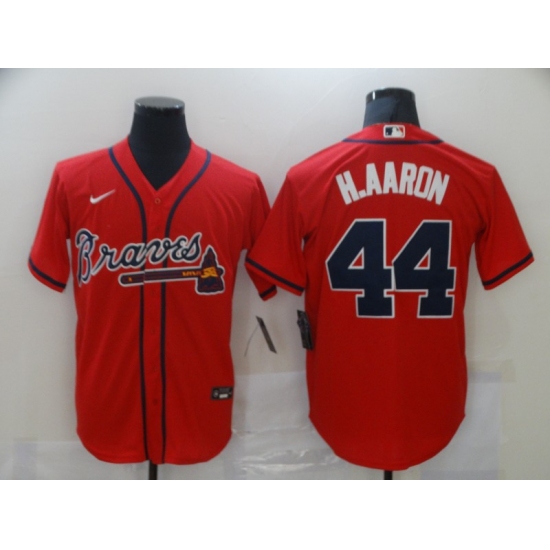 Men's Majestic Atlanta Braves 44 Hank Aaron Nike Rde Jersey