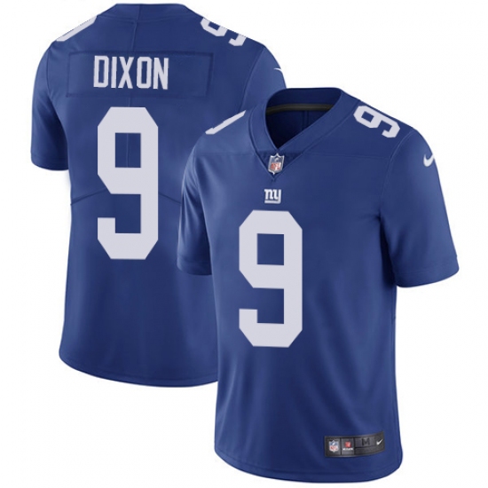 Men's Nike New York Giants 9 Riley Dixon Royal Blue Team Color Vapor Untouchable Limited Player NFL Jersey