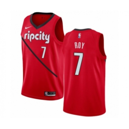 Youth Nike Portland Trail Blazers 7 Brandon Roy Red Swingman Jersey - Earned Edition