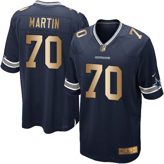 Youth Nike Dallas Cowboys 70 Zack Martin Elite Navy/Gold Team Color NFL Jersey