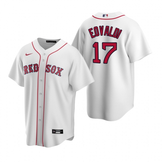 Men's Nike Boston Red Sox 17 Nathan Eovaldi White Home Stitched Baseball Jersey