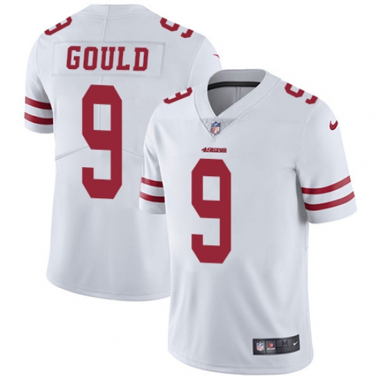 Youth Nike San Francisco 49ers 9 Robbie Gould Elite White NFL Jersey