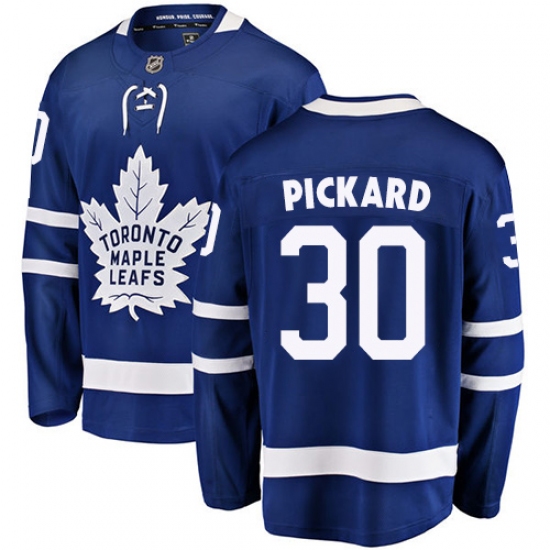 Men's Toronto Maple Leafs 30 Calvin Pickard Authentic Royal Blue Home Fanatics Branded Breakaway NHL Jersey