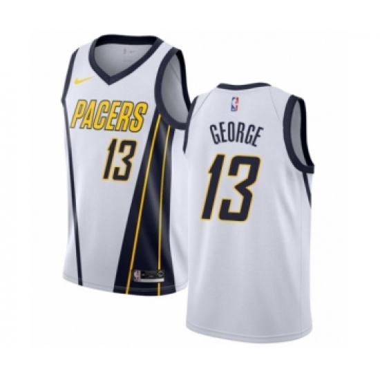 Youth Nike Indiana Pacers 13 Paul George White Swingman Jersey - Earned Edition