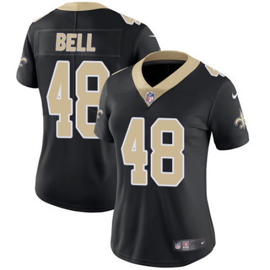 Women's Nike New Orleans Saints 48 Vonn Bell Black Team Color Vapor Untouchable Limited Player NFL Jersey