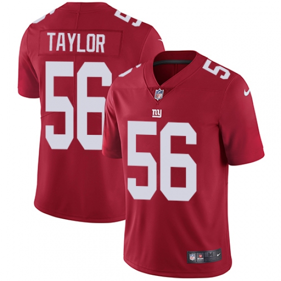 Men's Nike New York Giants 56 Lawrence Taylor Red Alternate Vapor Untouchable Limited Player NFL Jersey