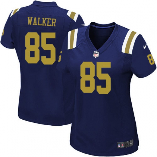 Women's Nike New York Jets 85 Wesley Walker Elite Navy Blue Alternate NFL Jersey