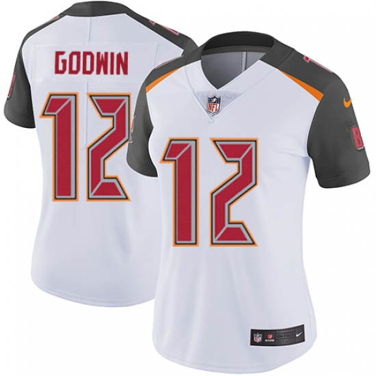 Women's Nike Tampa Bay Buccaneers 12 Chris Godwin Elite White NFL Jersey