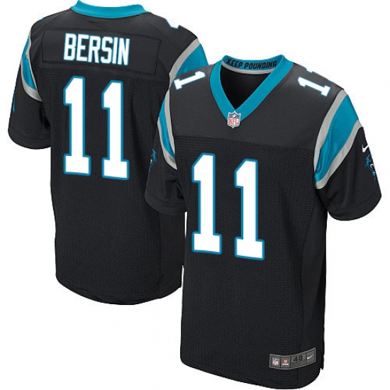 Men's Nike Carolina Panthers 11 Brenton Bersin Elite Black Team Color NFL Jersey