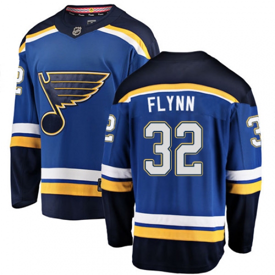 Men's St. Louis Blues 32 Brian Flynn Fanatics Branded Royal Blue Home Breakaway NHL Jersey