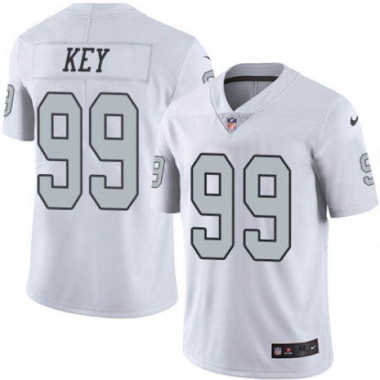 Men's Nike Oakland Raiders 99 Arden Key Elite White Rush Vapor Untouchable NFL Jersey