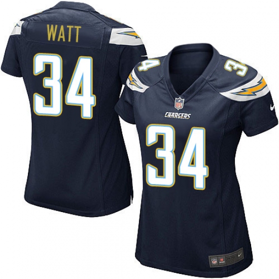 Women's Nike Los Angeles Chargers 34 Derek Watt Game Navy Blue Team Color NFL Jersey