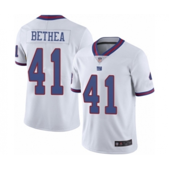 Men's New York Giants 41 Antoine Bethea Elite White Rush Vapor Untouchable Football Jersey