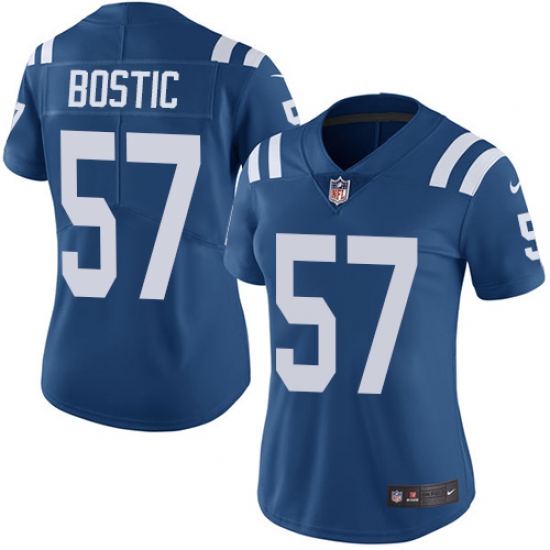 Women's Nike Indianapolis Colts 57 Jon Bostic Elite Royal Blue Team Color NFL Jersey