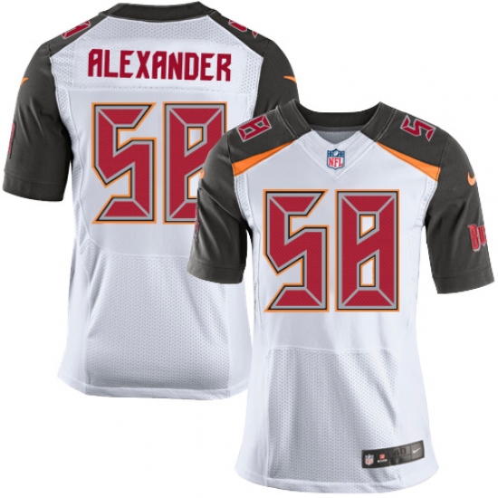 Men's Nike Tampa Bay Buccaneers 58 Kwon Alexander Elite White NFL Jersey