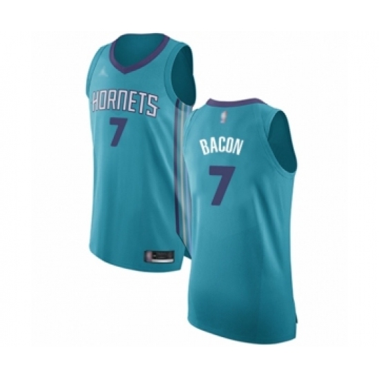 Men's Jordan Charlotte Hornets 7 Dwayne Bacon Authentic Teal Basketball Jersey - Icon Edition