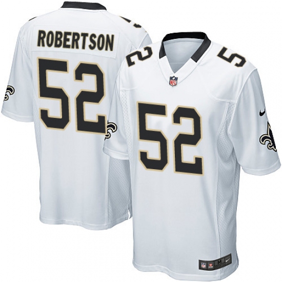 Men's Nike New Orleans Saints 52 Craig Robertson Game White NFL Jersey