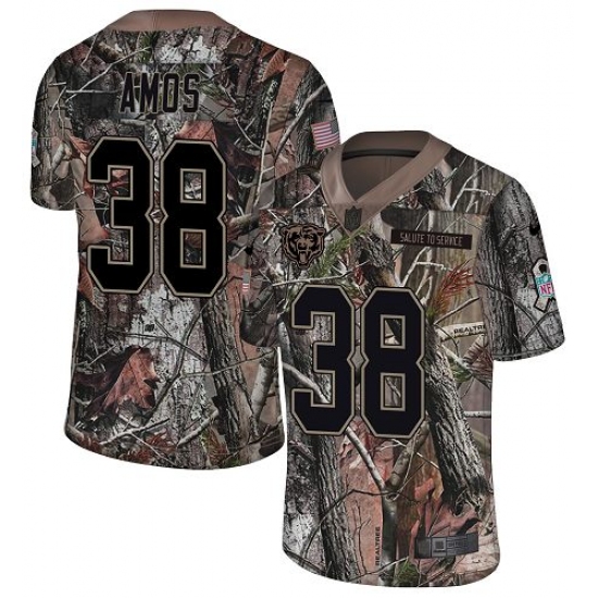 Men's Nike Chicago Bears 38 Adrian Amos Limited Camo Rush Realtree NFL Jersey