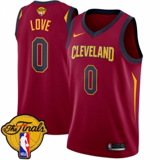 Women's Nike Cleveland Cavaliers 0 Kevin Love Swingman Maroon 2018 NBA Finals Bound NBA Jersey - Icon Edition