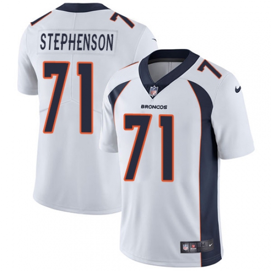 Youth Nike Denver Broncos 71 Donald Stephenson White Vapor Untouchable Limited Player NFL Jersey