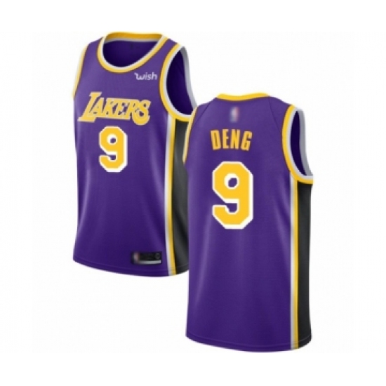 Men's Los Angeles Lakers 9 Luol Deng Authentic Purple Basketball Jerseys - Icon Edition