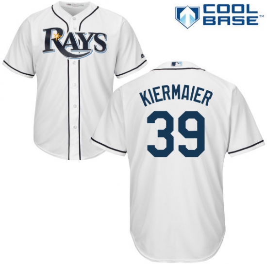 Men's Majestic Tampa Bay Rays 39 Kevin Kiermaier Replica White Home Cool Base MLB Jersey