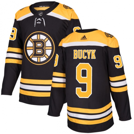 Men's Adidas Boston Bruins 9 Johnny Bucyk Premier Black Home NHL Jersey