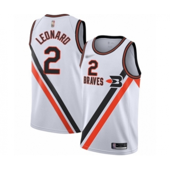 Youth Los Angeles Clippers 2 Kawhi Leonard Swingman White Hardwood Classics Finished Basketball Jersey