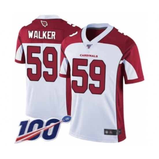 Men's Arizona Cardinals 59 Joe Walker White Vapor Untouchable Limited Player 100th Season Football Jersey