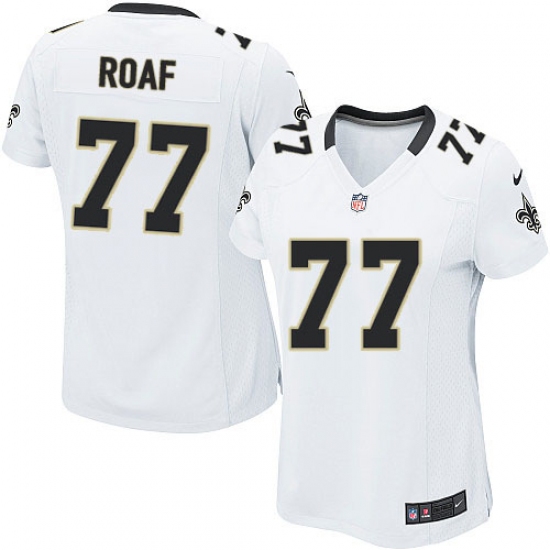 Women's Nike New Orleans Saints 77 Willie Roaf Game White NFL Jersey