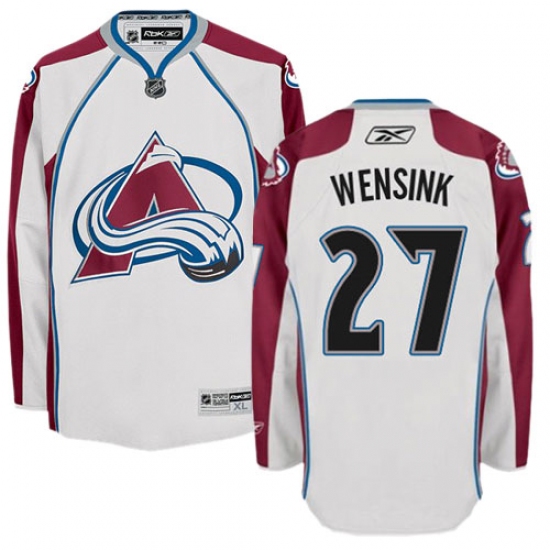 Men's Reebok Colorado Avalanche 27 John Wensink Authentic White Away NHL Jersey