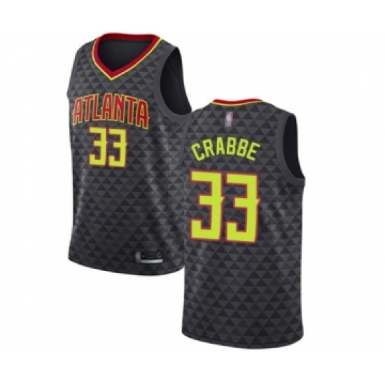 Women's Atlanta Hawks 33 Allen Crabbe Authentic Black Basketball Jersey - Icon Edition