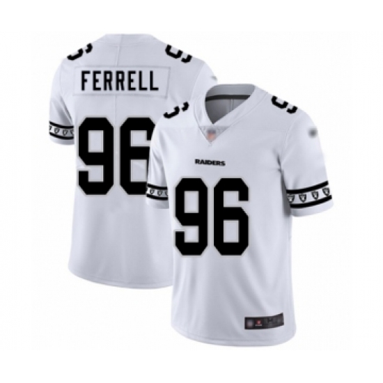 Men's Oakland Raiders 96 Clelin Ferrell White Team Logo Fashion Limited Football Jersey