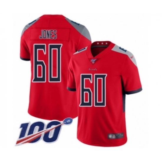 Youth Tennessee Titans 60 Ben Jones Limited Red Inverted Legend 100th Season Football Jersey