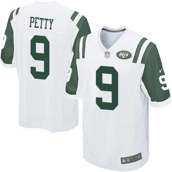 Men's Nike New York Jets 9 Bryce Petty Game White NFL Jersey