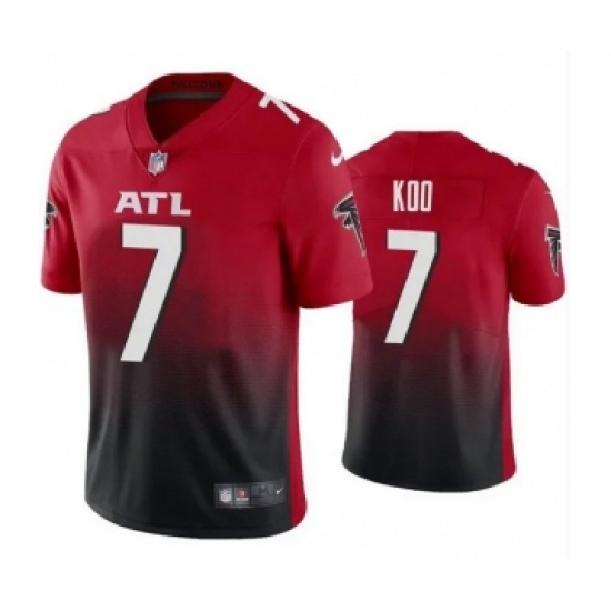 Men's Atlanta Falcons 7 Younghoe Koo Red Black Vapor Untouchable Limited Stitched Jersey