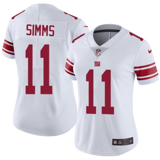 Women's Nike New York Giants 11 Phil Simms Elite White NFL Jersey