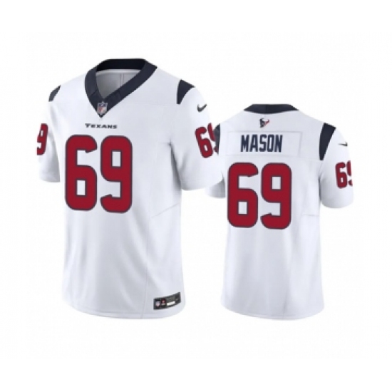 Men's Houston Texans 69 Shaq Mason White 2023 F.U.S.E Vapor Untouchable Stitched Football Jersey