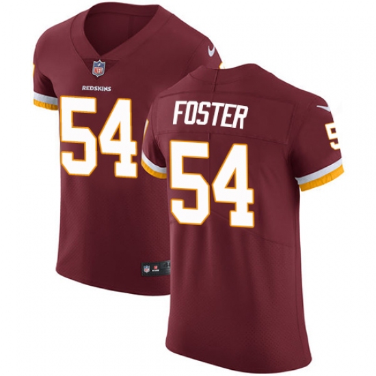 Men's Nike Washington Redskins 54 Mason Foster Elite Burgundy Red Team Color NFL Jersey