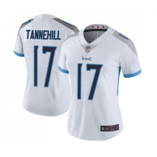 Women's Tennessee Titans 17 Ryan Tannehill White Vapor Untouchable Limited Player Football Jersey