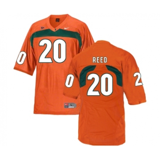 Miami Hurricanes 20 Ed Reed Orange College Football Jersey