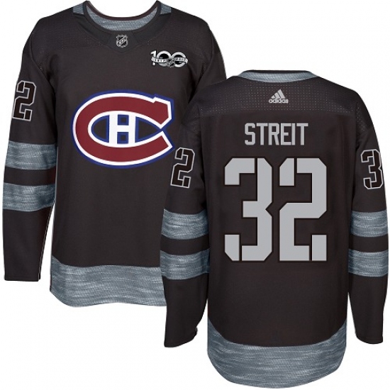 Men's Adidas Montreal Canadiens 32 Mark Streit Authentic Black 1917-2017 100th Anniversary NHL Jersey