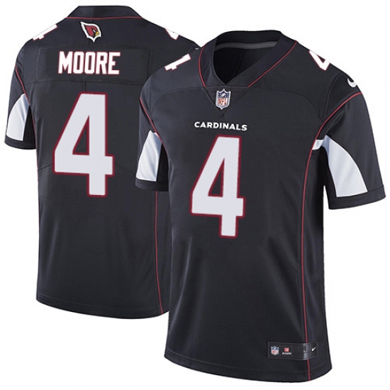 Men's Nike Arizona Cardinals 4 Rondale Moore Black Alternate Stitched NFL Vapor Untouchable Limited Jersey